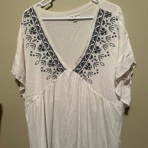 Knox Rose White Embroidered Blouse